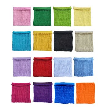8 x 8 tommer foret hæklede tutu toppe til babypiger 1-2 år tutu kjole pettiskirt tube toppe: Blandet farve 10 stk
