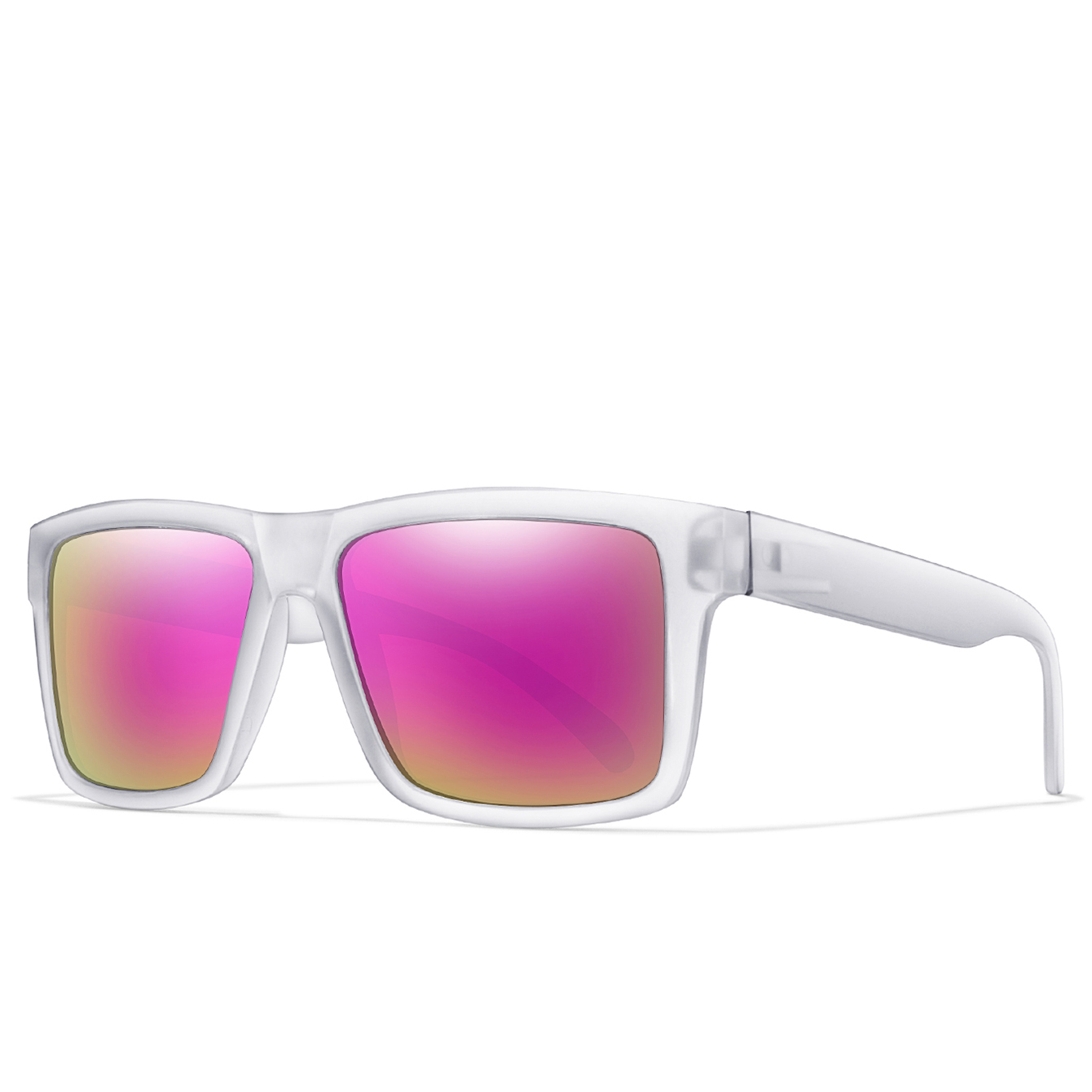 Gafas de sol polarizadas para ciclismo para hombres y mujeres, gafas cuadradas clásicas con protección UV para pesca al aire libre, conducción, lentes coloridas: Oro