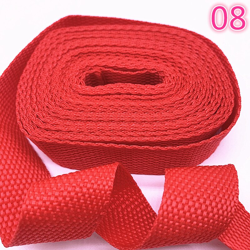 DIY 3 Yards Length 1 Inch (25mm) Width Nylon Webbing Strapping many Color: 08