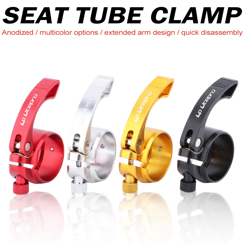 41Mm Fiets Zadelpen Klem Zadel Buis Quick Release Aluminium Vouwfiets Seat Klemmen Qr Voor 33.9Mm Zetel post Jc