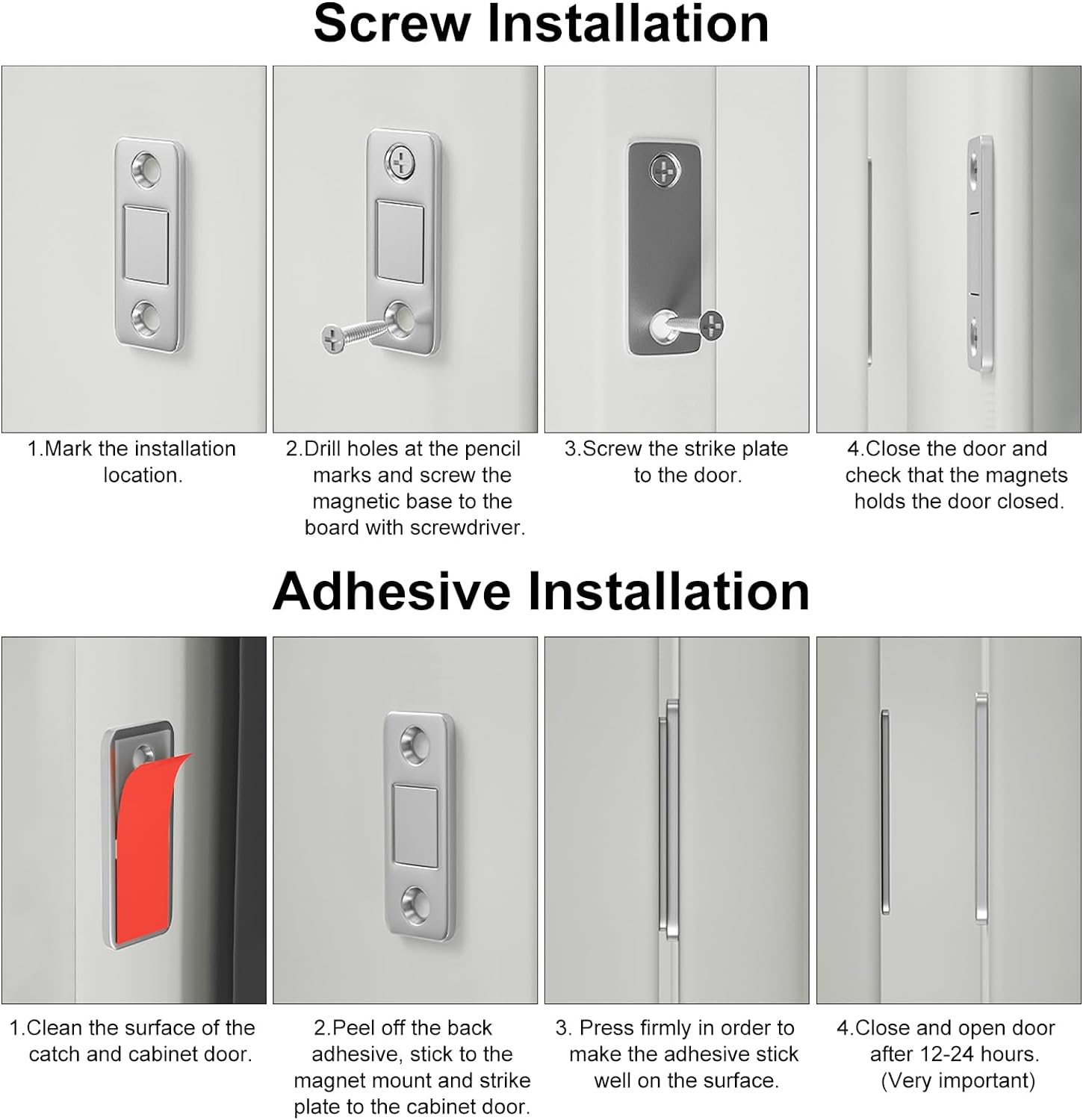 Magnete chrank verriegelung, Ultra dünner Schrank tür Magnet Küchen schubladen Magnet dichtung, Tür Magnet für Schränke Schrank türen geschlossen