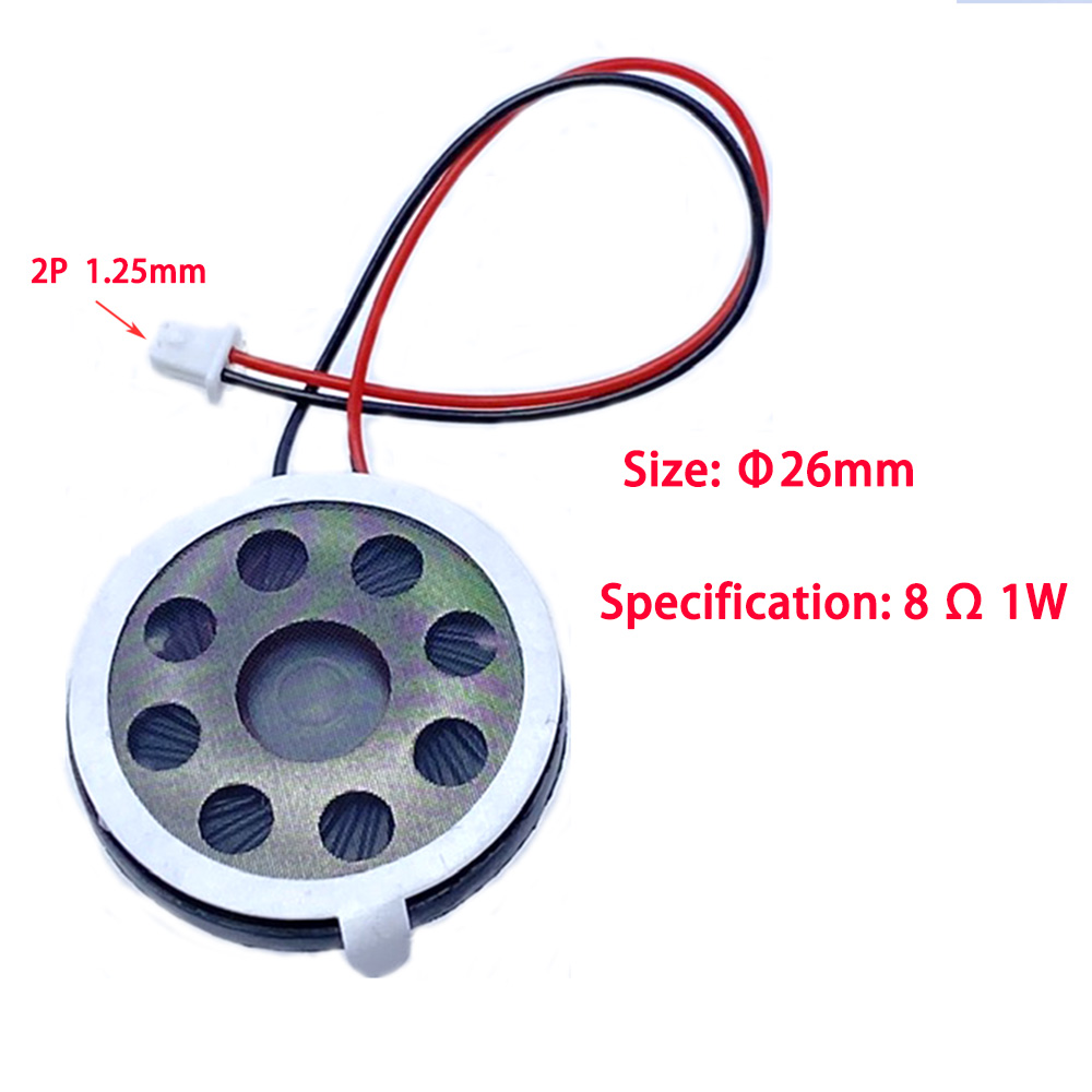 Mini haut-parleur ultra-fin, 8 ohms, 8R, 1w, diamètre 15mm, 18mm, 20mm, 23mm, 25mm, 26mm, haut-parleur pour jouets MP3, téléphones de bricolage