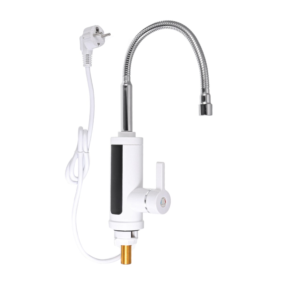 3000W 220V Electric Kitchen Flow Water Heater Tap Instant Water Faucet Heater Cold Heating Tankless Water Heater with LED: Tape1 White