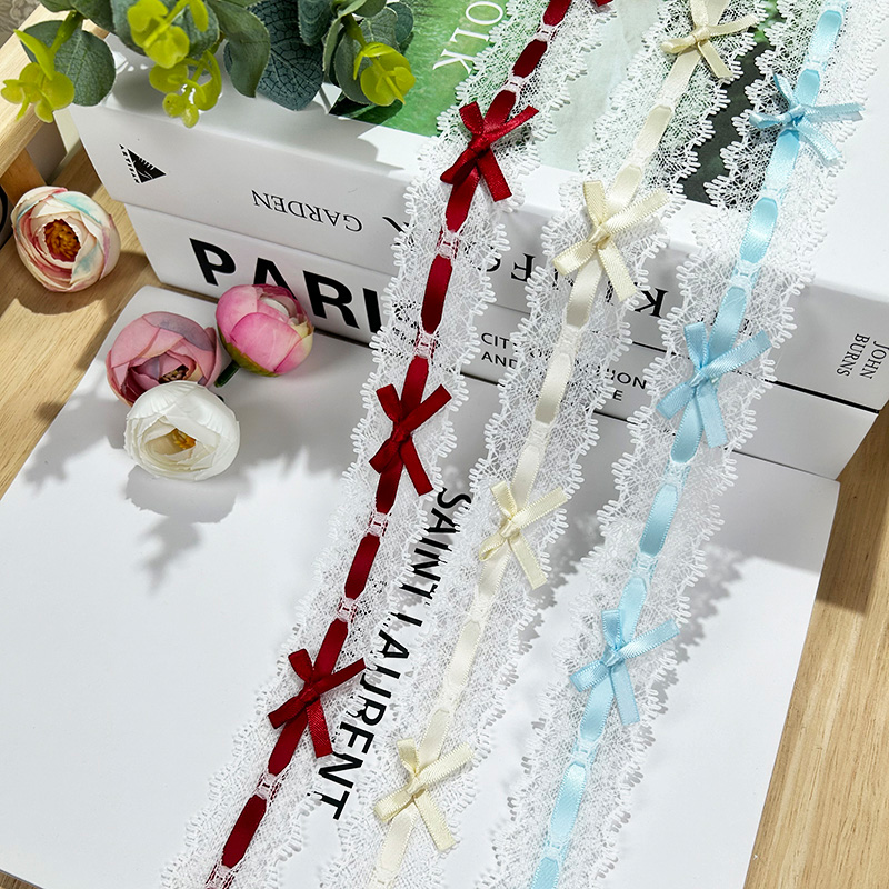 1m rosett plisserad spets handgjord gör-det-själv-dekoration babykläder kjol fåll kläder spets accessoarer gardiner heminredning accessoarer