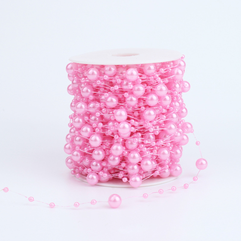 10M 3-8mm Kralen Garland Parel Strengen Vis Ketting Lint voor Kerstboom Krans Cadeaupapier Decoratie: Laser Bright