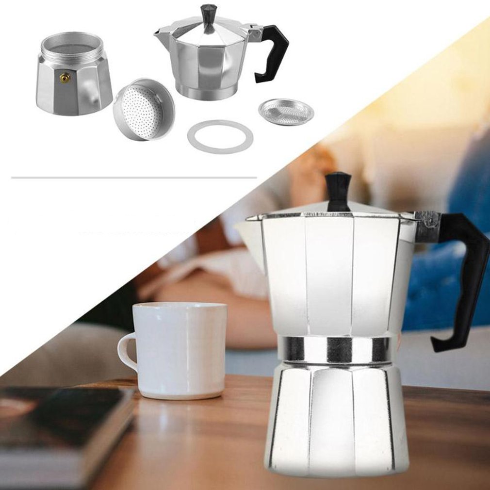 Aluminium kaffekanne 3 kopp /6 kopp /9 kopp /12 kopp kaffetrakter espresso percolator komfyrtopp mokka potten elektrisk komfyr