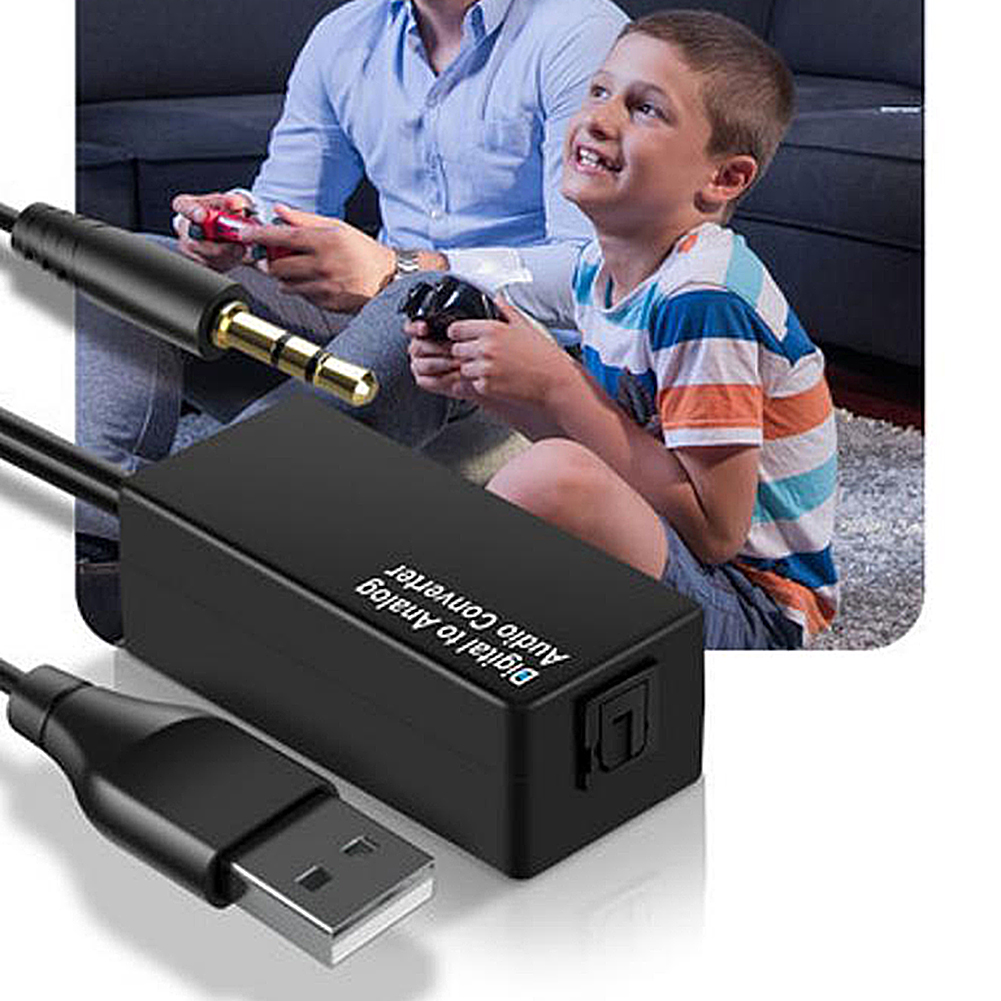 DAC Digital to Optical Fiber/Coaxial Analog Audio Converter 3.5mm USB Decoder Adapter for Smart TV Set-top Box