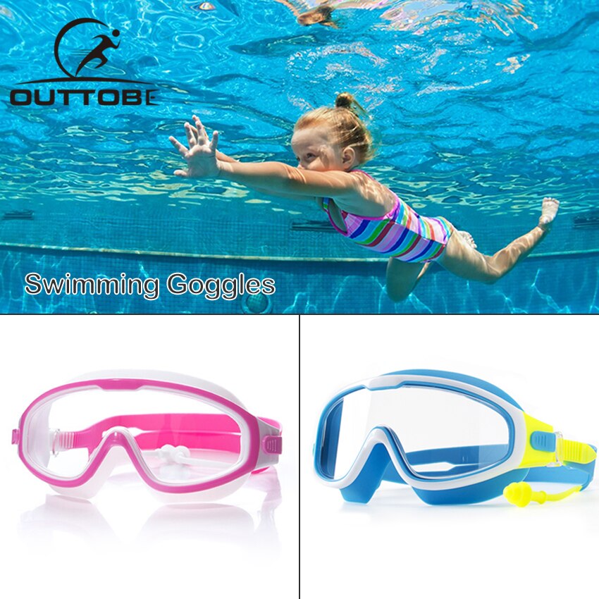 Outtobe Kinderen Zwembril Anti Fog Uv-bescherming Brillen Professionele Verstelbare Waterdicht Zwembril