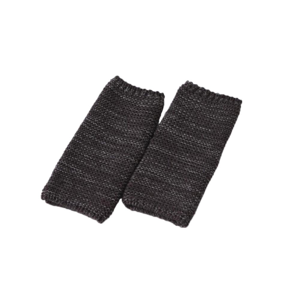 Nuevos calentadores de paso de baile, Protección deportiva de punto de pie, cubierta de mallas calientes, botas de lana lisa, conjunto de envoltura para piernas, soporte de pierna de algodón: Gris