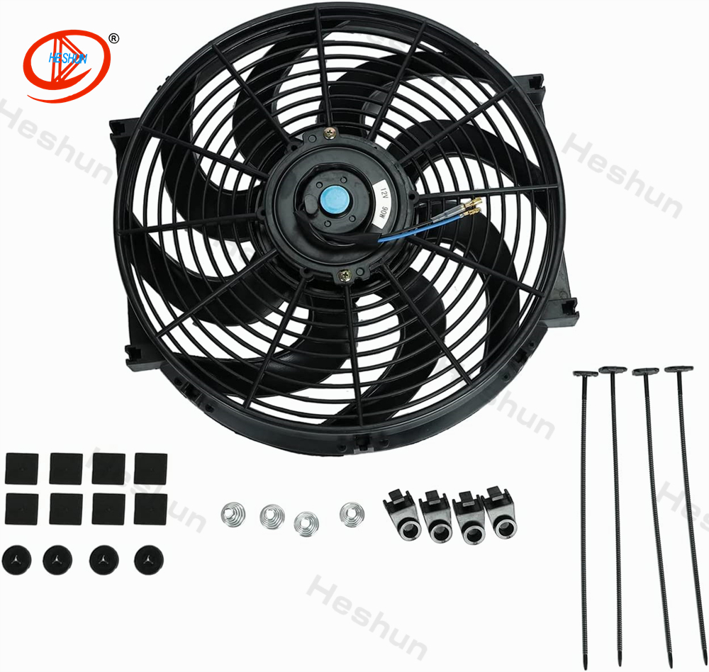 Universell 8/10/12/14/16 Zoll schlanker Lüfter drücken ziehen Hochleistungs-Kühler lüfter 12V 80W 2100 U/min montieren Bausatz schwarz