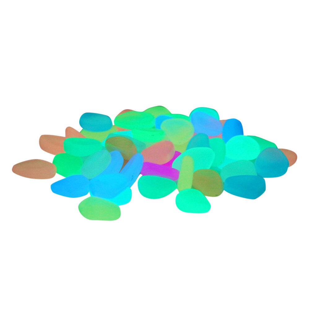 Luminous Stones 100/200/300/500 PCS Pathway Stones Glow in the Dark Garden Decoration Pebbles Walkway Aquarium Plants Yard Decor