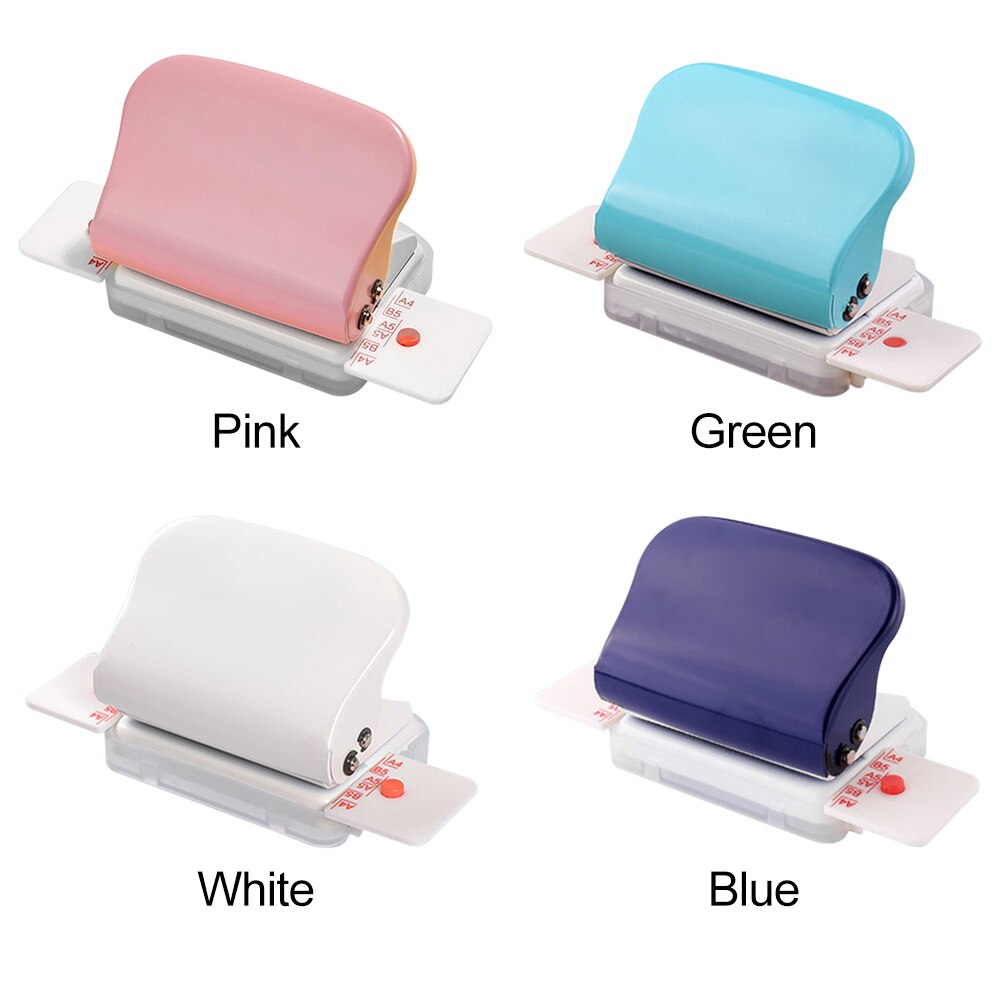 Scrapbook Notebook Home Planner Metal School Handheld 5 Sheet Capacity 6 Hole For A4 A5 B5 DIY Office Portable Paper Puncher