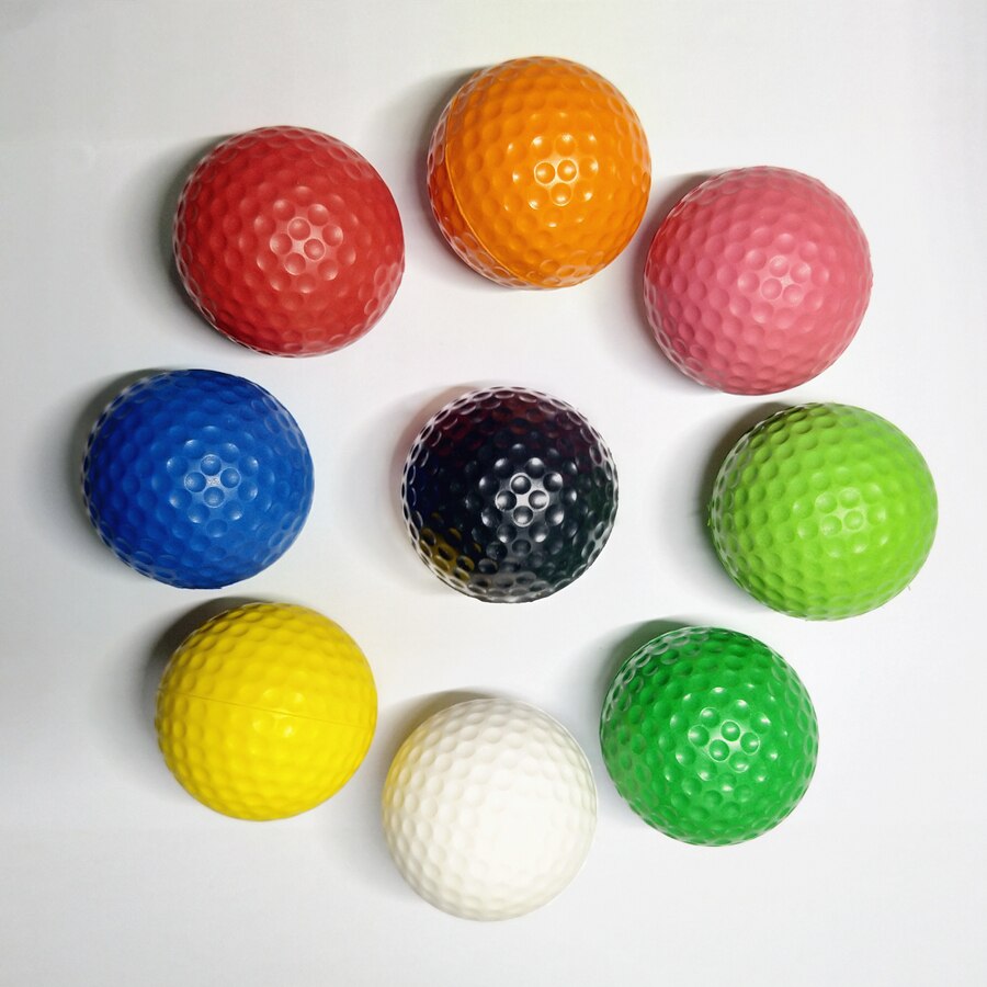 20 pcs/lot balles de Golf en mousse légère PU 6 couleurs balles de pratique de Golf pour la formation de Sport en plein air en intérieur balles de Golf en éponge élastique