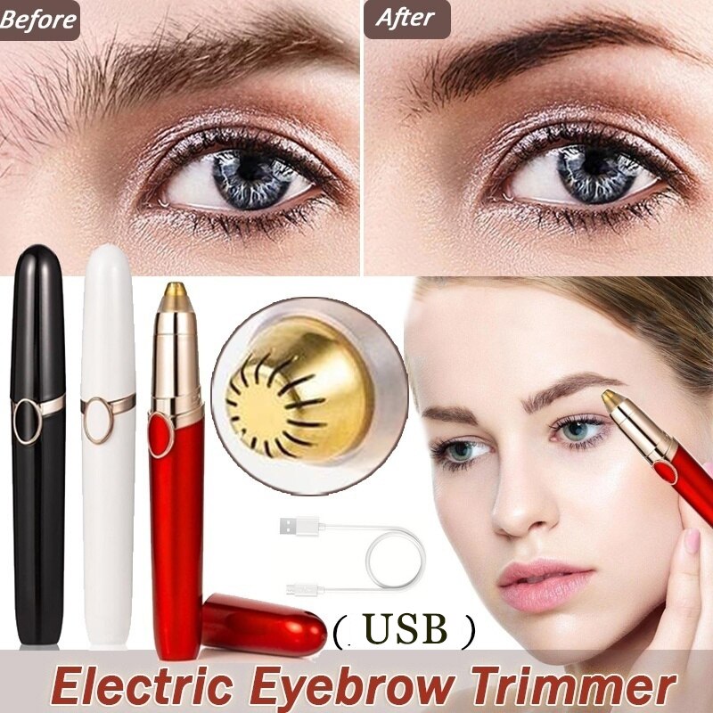 Mini tondeuse à sourcils électrique portable, rasoir pour les lèvres, le visage, les poils, stylo épilateur, rasoir à sourcils, rechargeable par usb