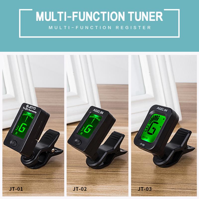 1PC Guitar Electronic Tuner Chromatic LCD Clip on Tuner Electric Acoustic Guitar Bass Violin Banjo Ukulele Guitar Accessories
