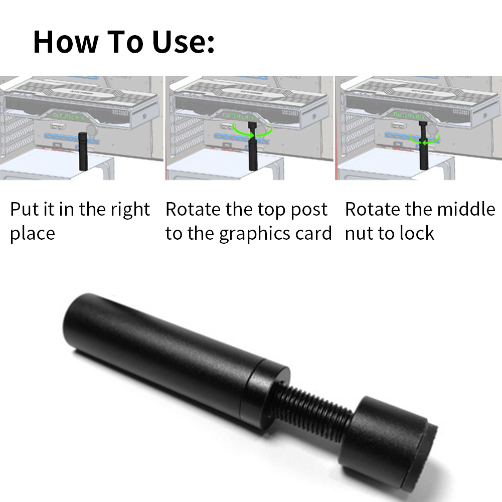 Magnetic GPU Holder PC Case Part Vertical Stand Graphics Card Holder GPU Support Bracket Aluminum With Rubber Pad