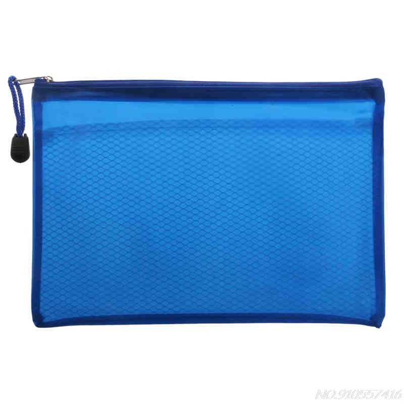 Bolsa de documentos A5 con cremallera, organizador de almacenamiento de bolsillo para archivos, oficina, escuela, impermeable, N25, 20: Azul