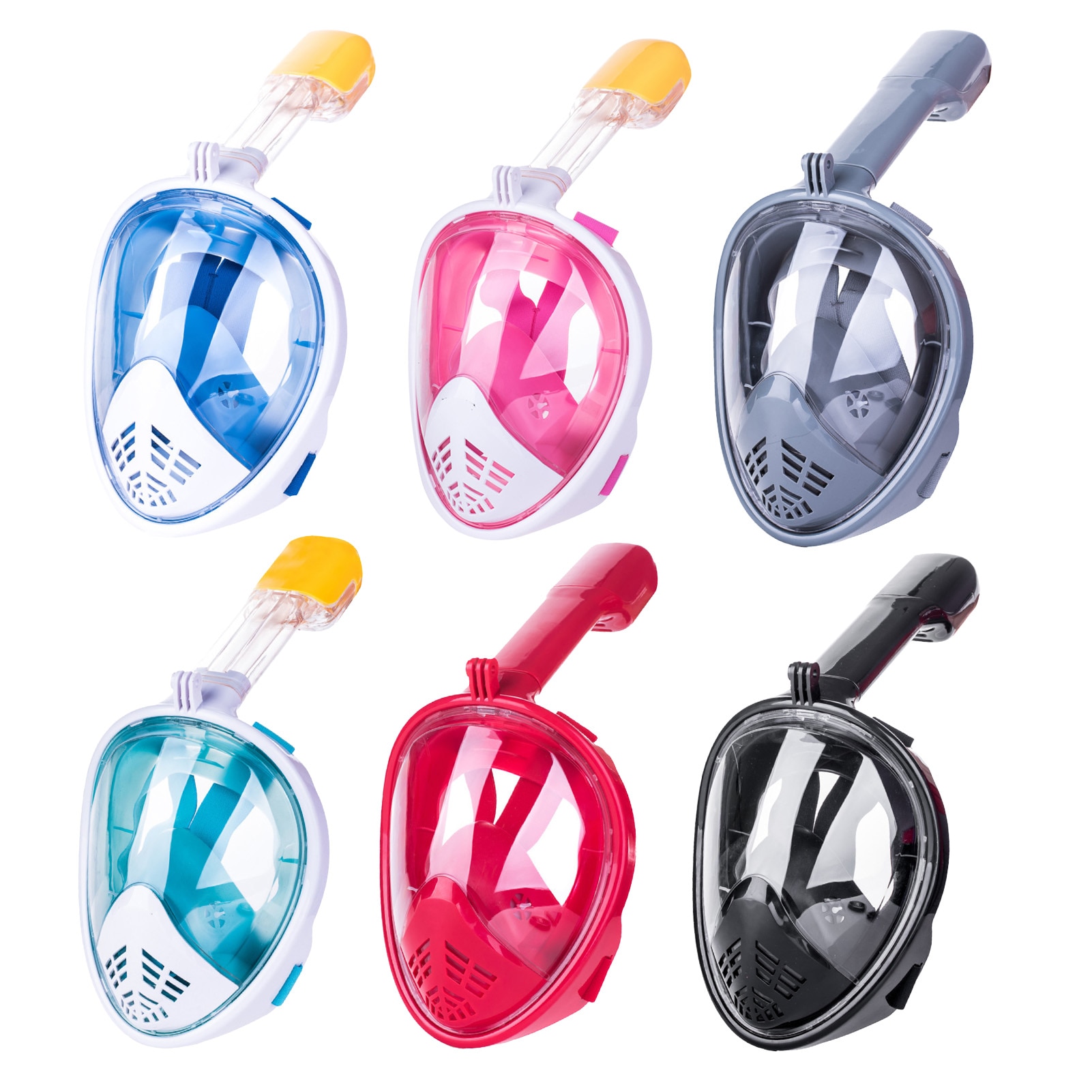 Adults Full Face Snorkeling Anti-Fog Face Protector Underwater Diving Face Mask For Swimming Snorkel Mask Set