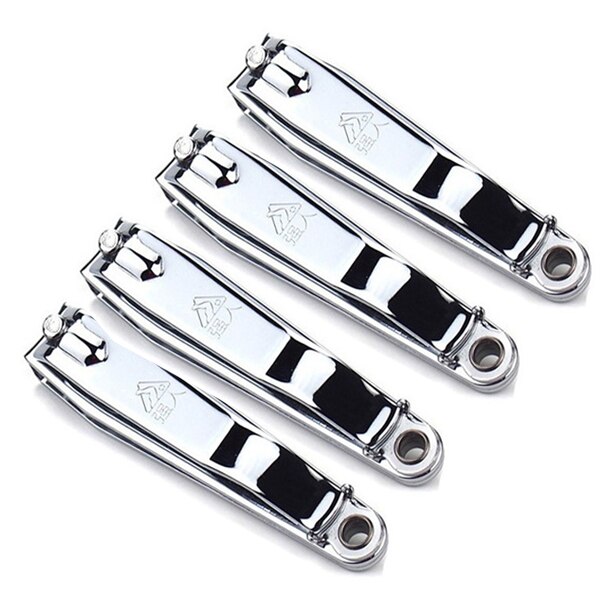 Stainless Steel Nail Clipper Nail Cutting Machine Nail Trimmer Toe Nail Clipper Nail Tools: 4pcs