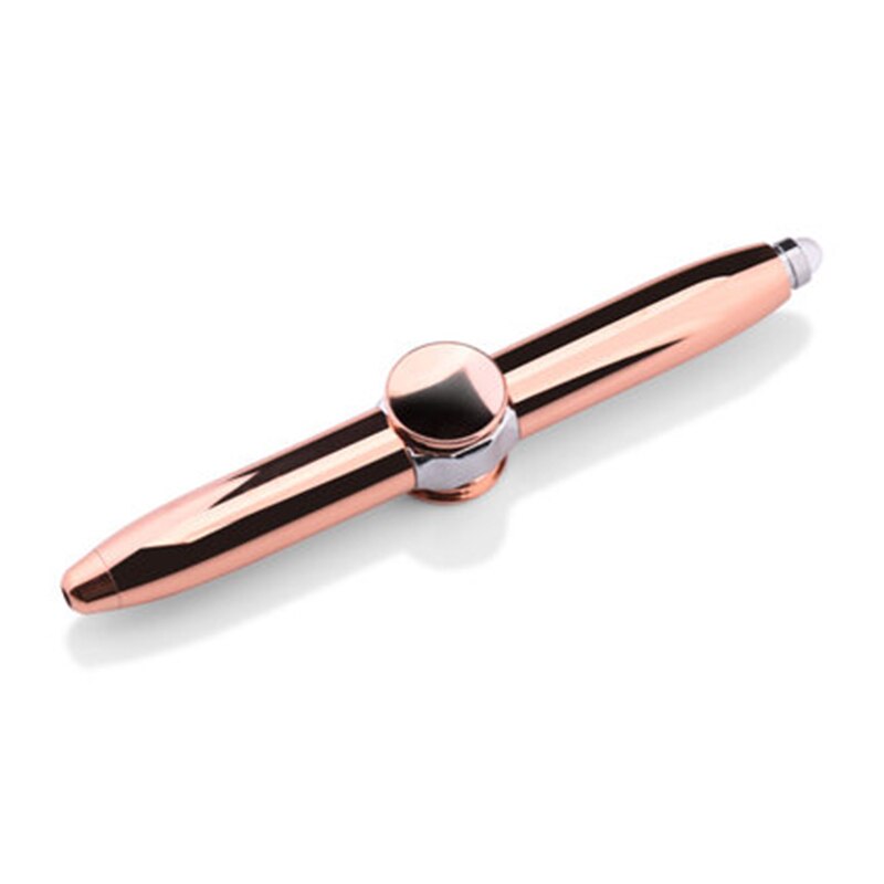 Stijl Creativiteit Multifunctionele Mode Metalen Kleurrijk Hand Fidget Spinner Pen Met Licht Speelgoed Cadeau Voor Kid Kinderen Adult: Roze