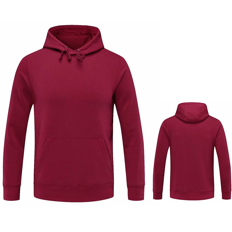 Stock de algodón rojo azul marino verde blanco sudaderas con capucha para baloncesto Entrenamiento de fútbol Warmn Hoodies Casual Hoody