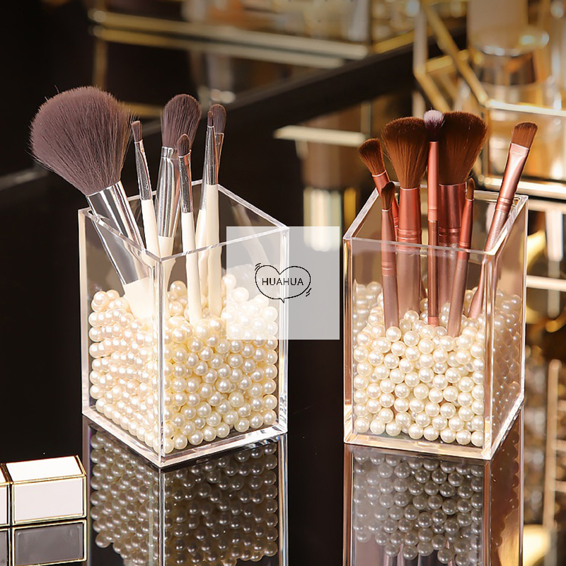 Make-up Organizer Plastic Make-up Borstel Pot Opslag Acryl Voor Cosmetica Houder Bureau Cosmetische Opslagcontainer