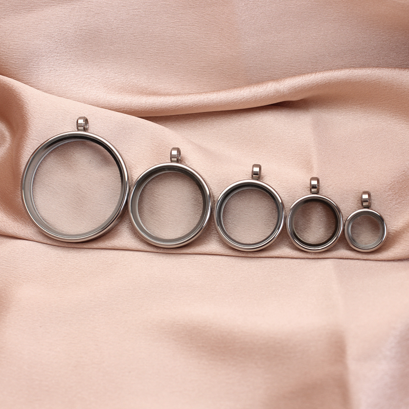 Gemengde Grootte Drijvend Glas Living Memory Medaillon Charms Hanger Twist Top Roestvrij Staal Glazen Medaillon Diy Sieraden Vrouwen