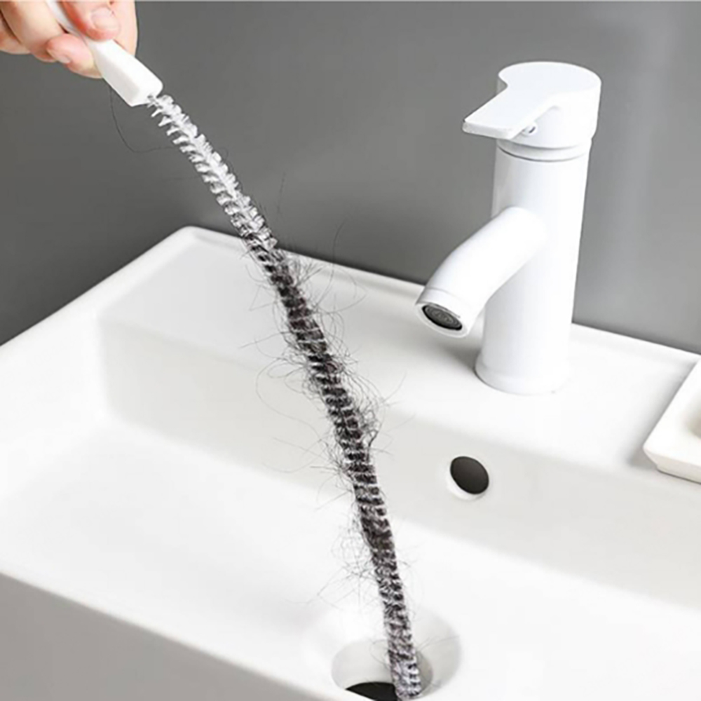 1 Stück Waschbecken-Abfluss-Reinigungsbürste, Abfluss-Verstopfungsentferner, biegbare Waschbecken-Überlauf-Kanal-Abflussbürste für Badezimmer und Küche