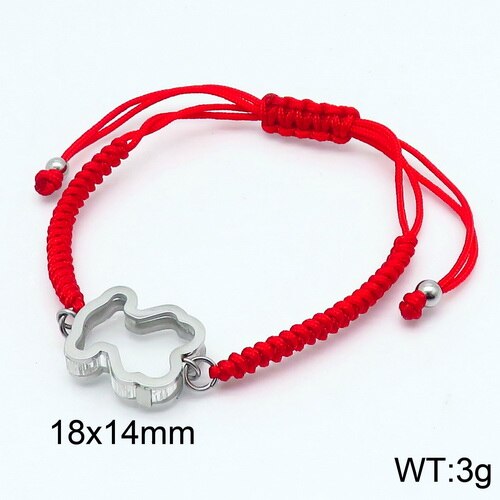 Nouveauté rouge corde Bracelet ours forme Bracelets femme bijoux accessoires