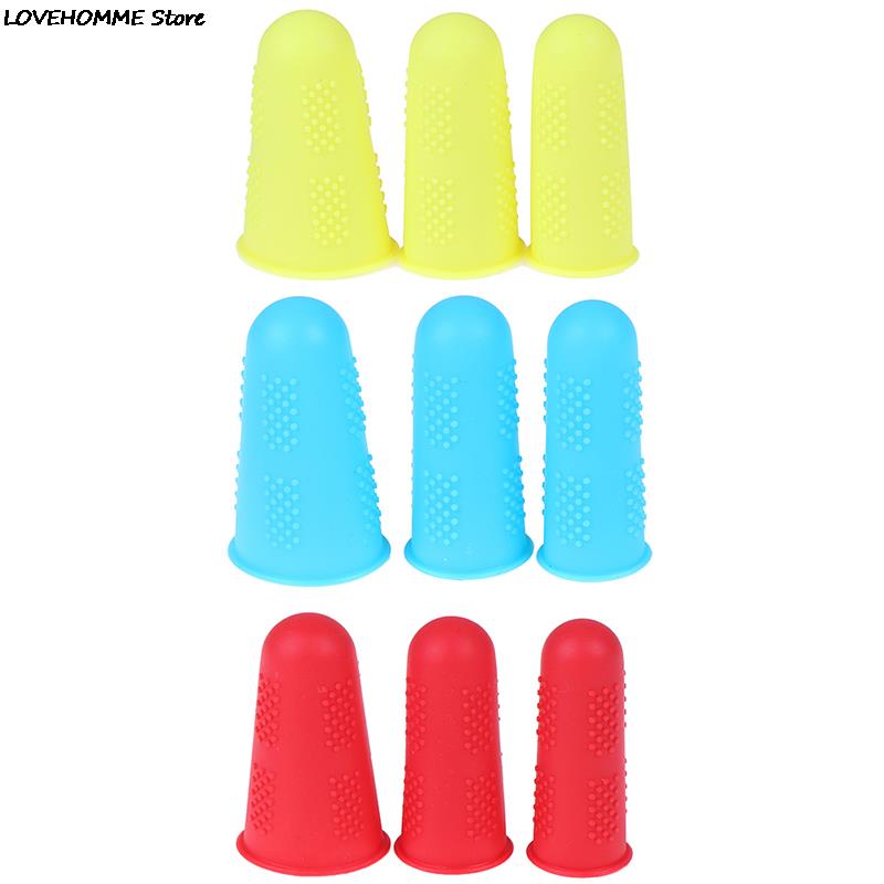 Funda protectora de silicona para dedos, cubierta anticorte resistente al calor, antideslizante, para utensilios de cocina, 3 unids/set por juego