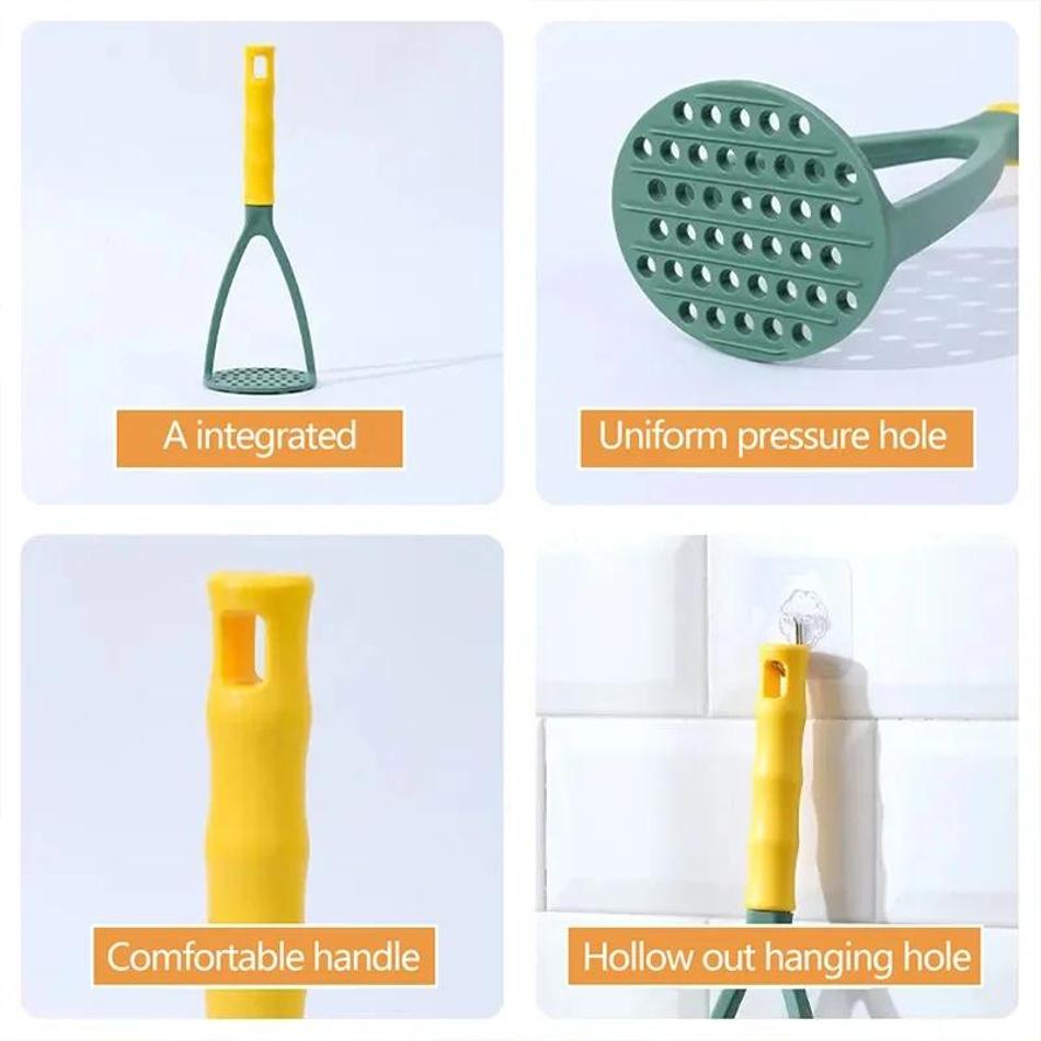 1 Pcs Kitchen PP Pressed Potato Masher Ricer Puree Juice Maker Potato Pusher Smooth Mashed Potatoes Crusher Fruit Tools Supplies