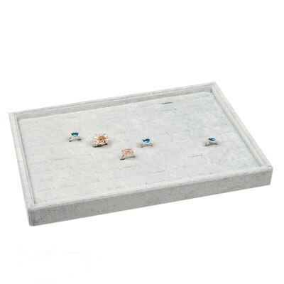 Fløyels smykkeskuff arrangør ring øredobber etui armbånd halskjede anheng oppbevaringsbrett smykker lagringsorgan: 100 stk ringbrett