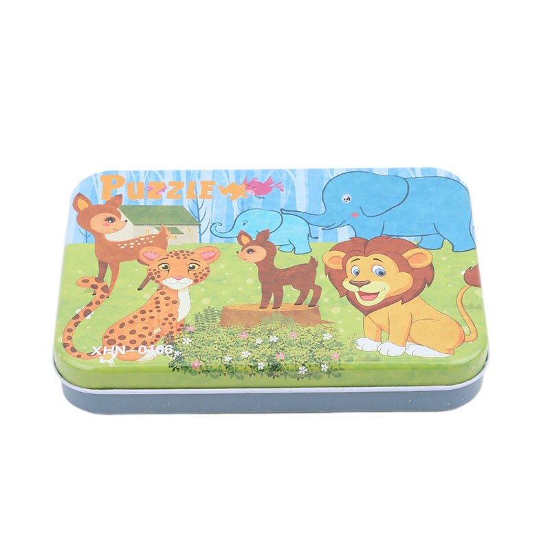 Kinderen Speelgoed Cartoon Houten 3D Puzzel Dieren Patroon Puzzel Kids Classic Educatief Speelgoed Kinderen Kids: lion