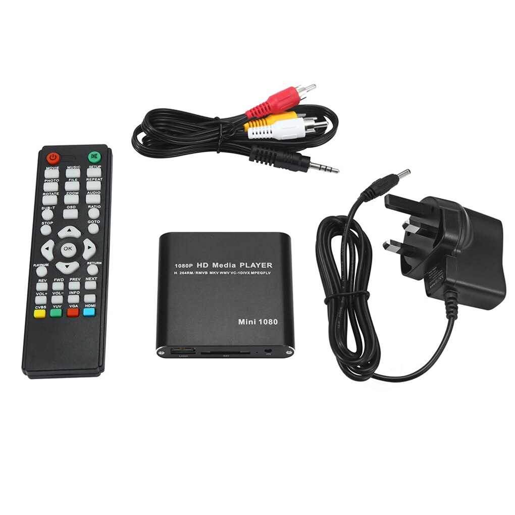 Imice 1080p mini hd mediaspeler av usb sd mmc multimedia reclame mkv auto externe videospeler eu-stekker