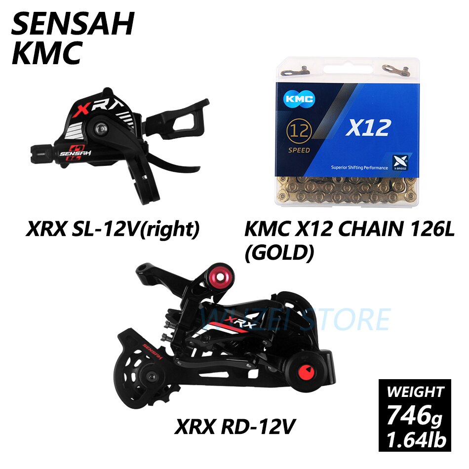 SENSAH XRX 1x12s groupset 170/175mm Crankset XD Flywheel KMC Chain GXP crank sprocket Mountain Bike Derailleurs Kit for M9100