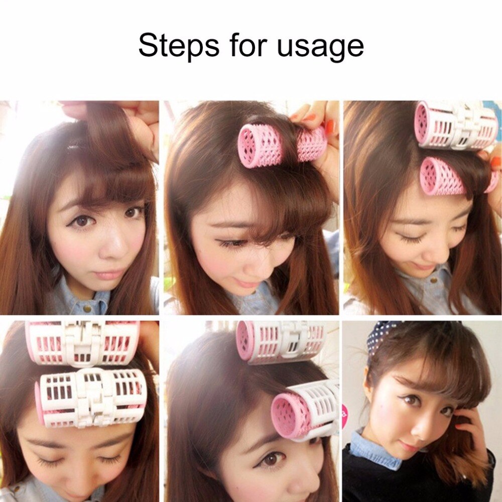 3 pcs/lot bigoudi pince à ressort poignée rouleaux bricolage coiffure usage domestique Salon magique frange bigoudi rouleau beauté outil de coiffure