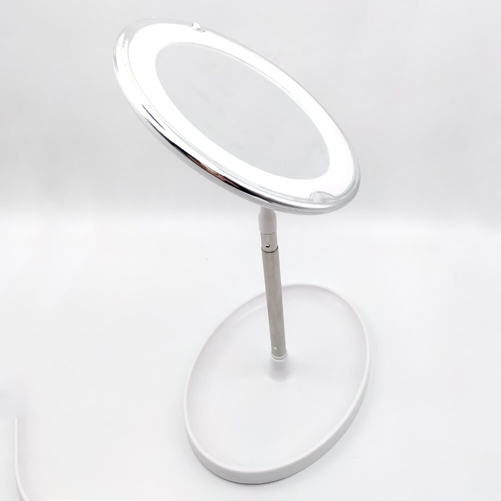 Beste 10x forstørrende led lys sminkespeil lampe forstørrelsesglass batteri bærbart håndvaskeglass sminke mini kosmetisk sugekopp