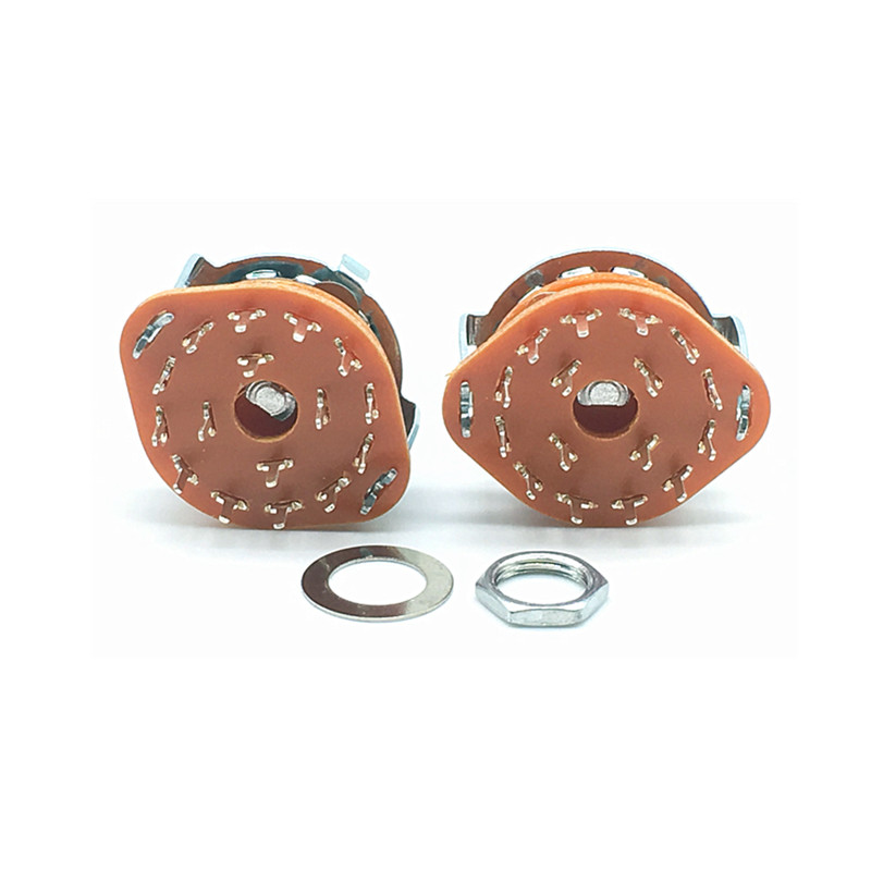 RS25 Shaft Panel Mount 4P3T Band Rotary Switch Selector 4 Pole 3 Position 20MM Plum Shaft