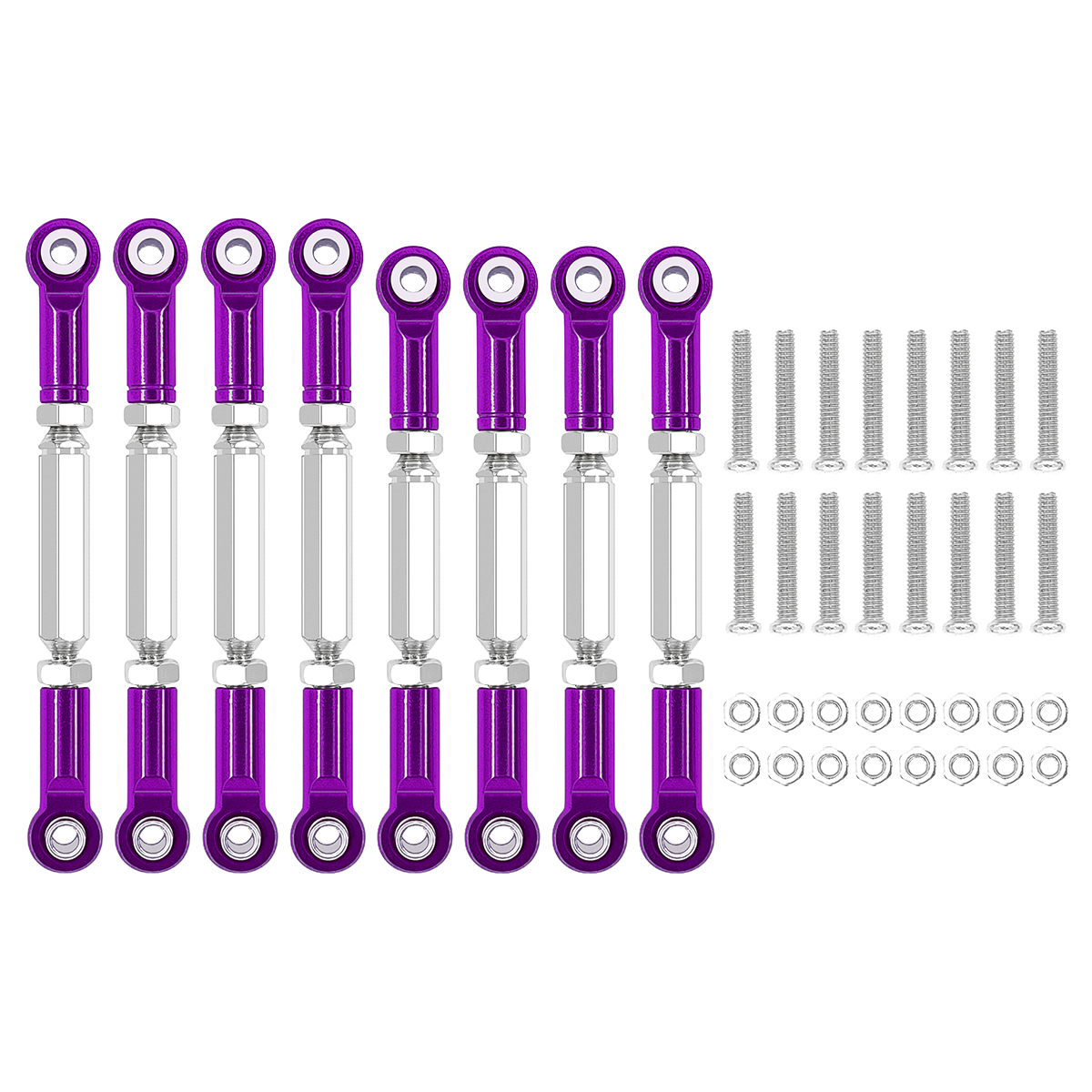 8 st metalldragstång styrservolänk länkar arm styrstångsändar för wpl  b14 c14 c24 c-14k c -24k mn -90 mn-45 mn-99 1/16 rc bil: Blå