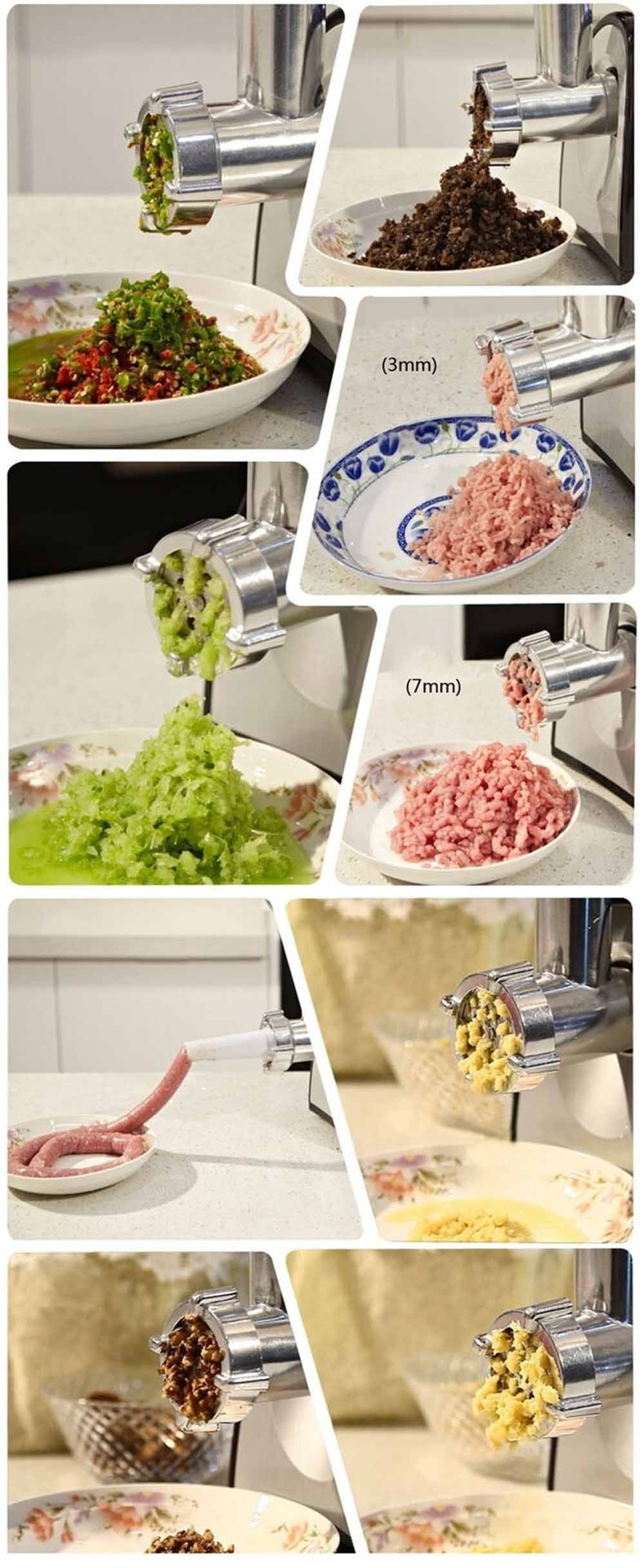 Kitchen electric meat grinder household meat grinder electric chopper shredder multi-function small meat grinder slicer