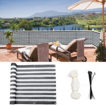 Home Balcony Privacy Screen With Grommets Fence Deck Shade Yard Cover UV Sunblock Wind Outdoor Garden House Sail Awning