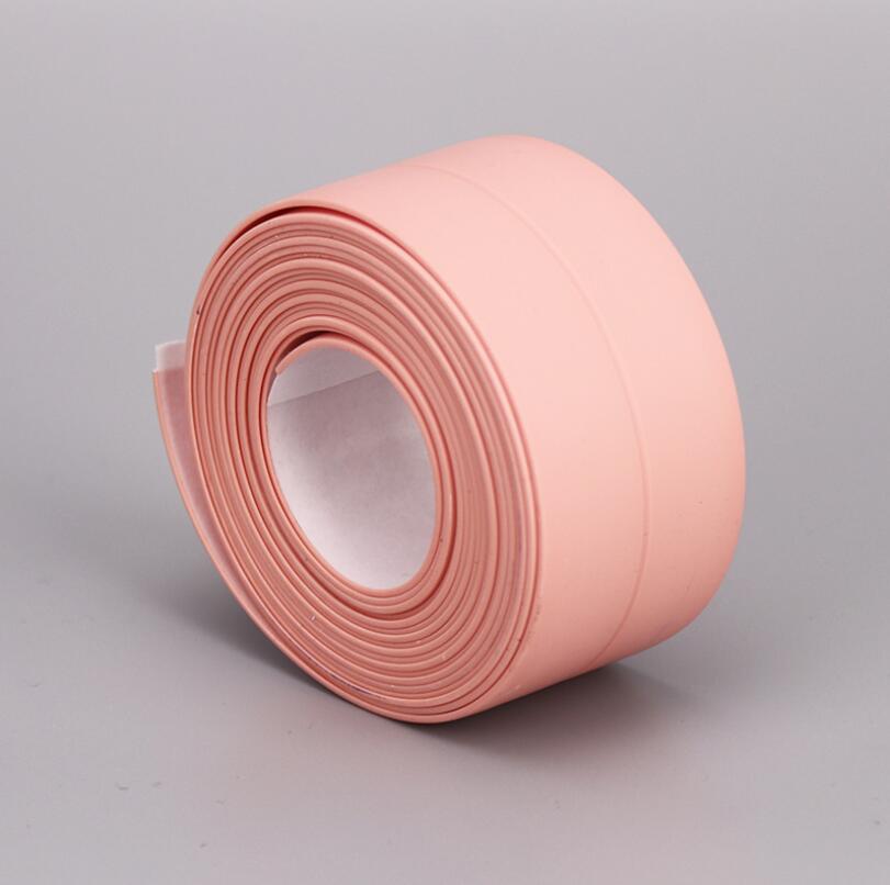 Abdichten Band selbst Klebstoff Wasserdichte Fenster Tür Boden Silikon Gummi Dichtung nasser Streifen Tür Abdichtung Bar Fenster Abdichtung Band: 3.8cm Rosa