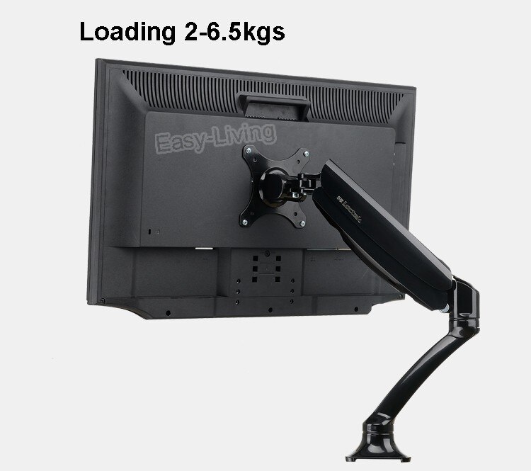 Loctek DLB502 Gas Spring Full Motion Desktop 10"-27" LCD LED Monitor Holder Arm Mount Bracket Loading 2-6.5kgs VESA 75/100mm