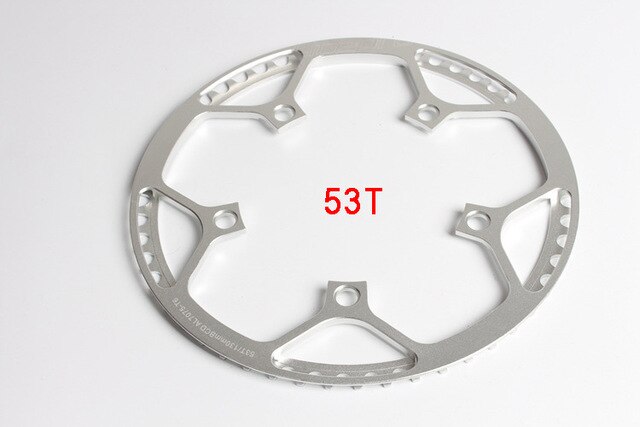 Litepro 45t 47t 53t 56t 58t polkupyörän kampipyörä 14 16 18 20 tuuman taitettavalle pyörän ketjupyörälle 130 bcd kampi: Hopea 53t