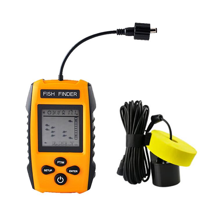 Erchang-Localizador portátil de peces TL88E, 9M, cable, ecosounder, alarma, profundidad de 0,6-100m, transductor, Sensor Sónar para pesca: Default Title