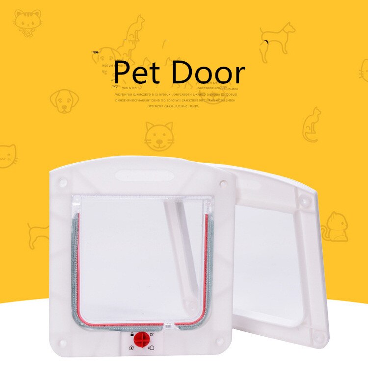 4 Way Locking Pet Deur Kat Flap Beveiliging Flap Huisdier Gate Kat Deur Kleine Honden Puppy Deur DIY