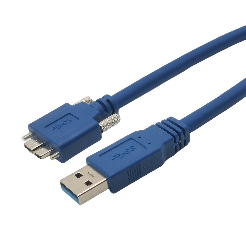 USB 3.0 to Micro B/M with Dual Screw Locking Cable SuperSpeed Supported, USB3 Vision Camera Compatible 0.6m 1m 1.8m 3m