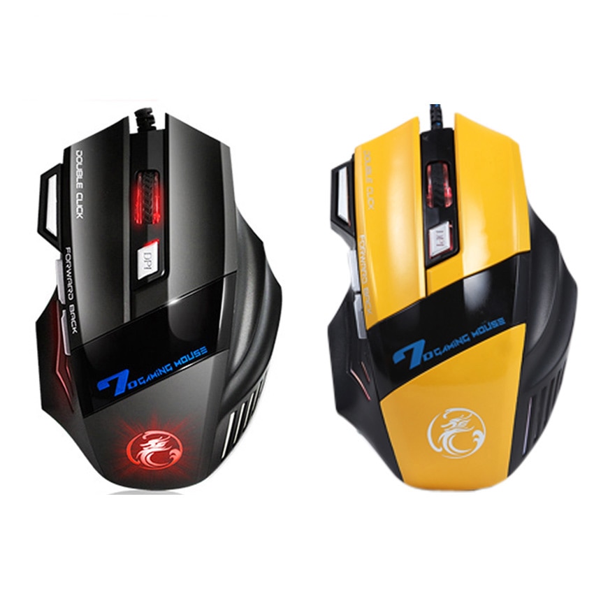 iMice X7 Wired Gaming Mouse 7 Buttons LED Optical Game Ergonomic Mouse Mice for PC Laptop Computer Mouse Gamer