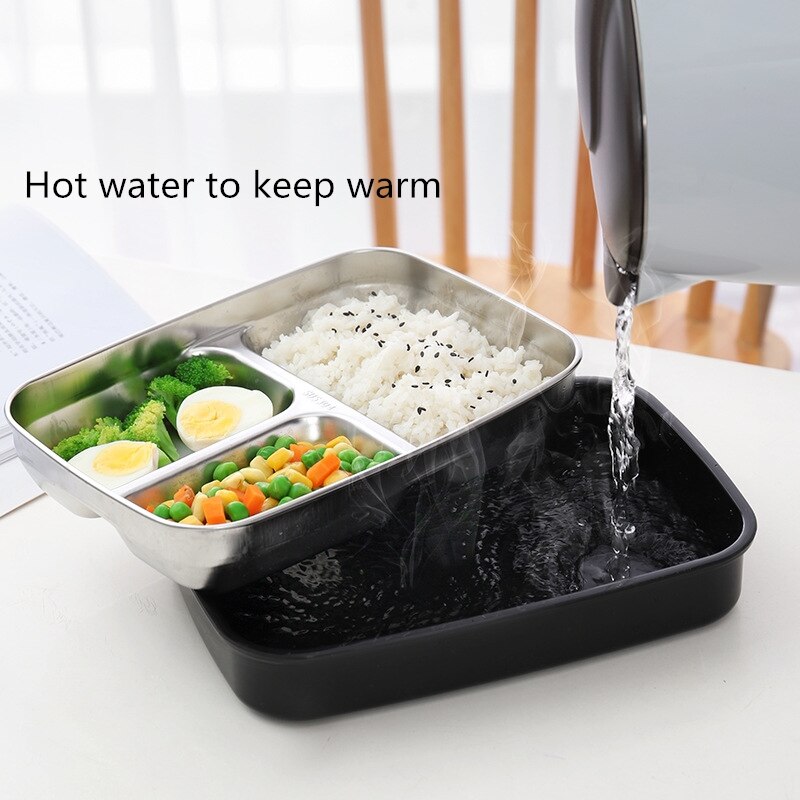 Stainless Steel Thermal Lunch Box Containers with Compartments Leakproof Bento Box Food Container Picnic Office School Lunchbox