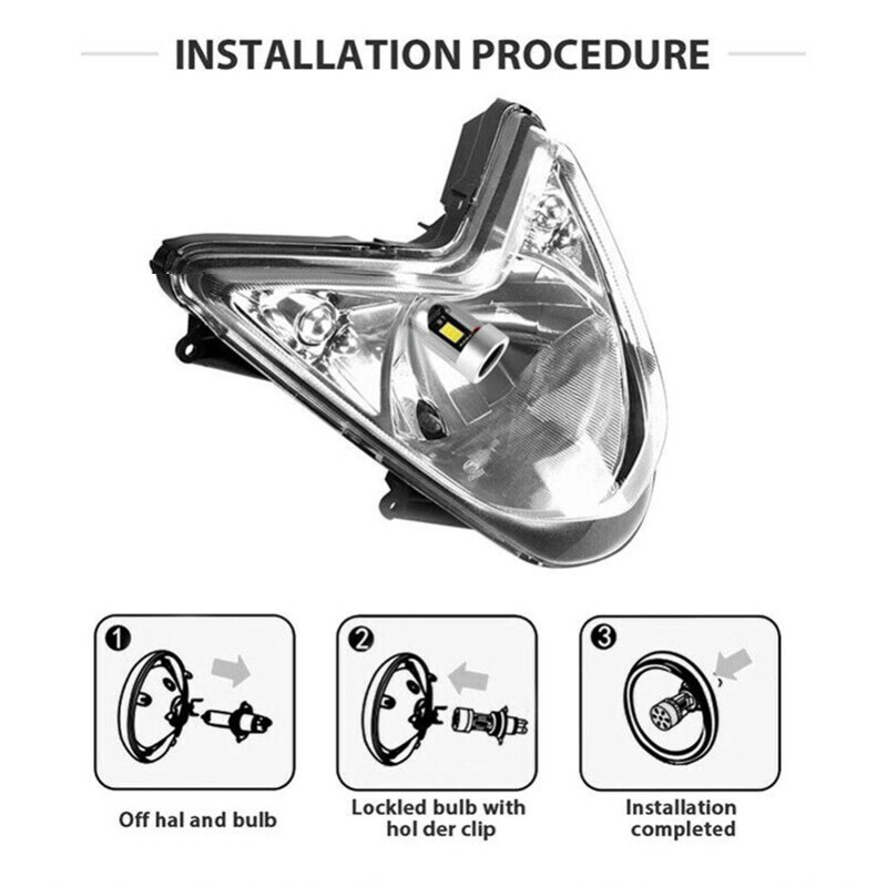 1PC H4 LED Motorcycle Headlight Ba20d HS1 H6 Scooter Motorbike Headlamp Light Bulb DRL Accessories 12V White Blue/Red Angel Eye